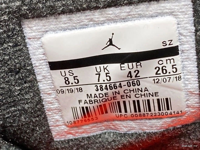 Rep Onekick Jordan Retro 6 Air Infrared OG 384664-060 Black 0809